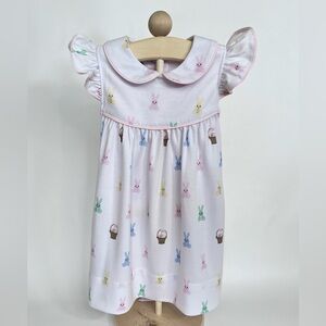 NWOT Sweet Dreams Pastel Bunny Print Dress in White and Pastel Multicolor